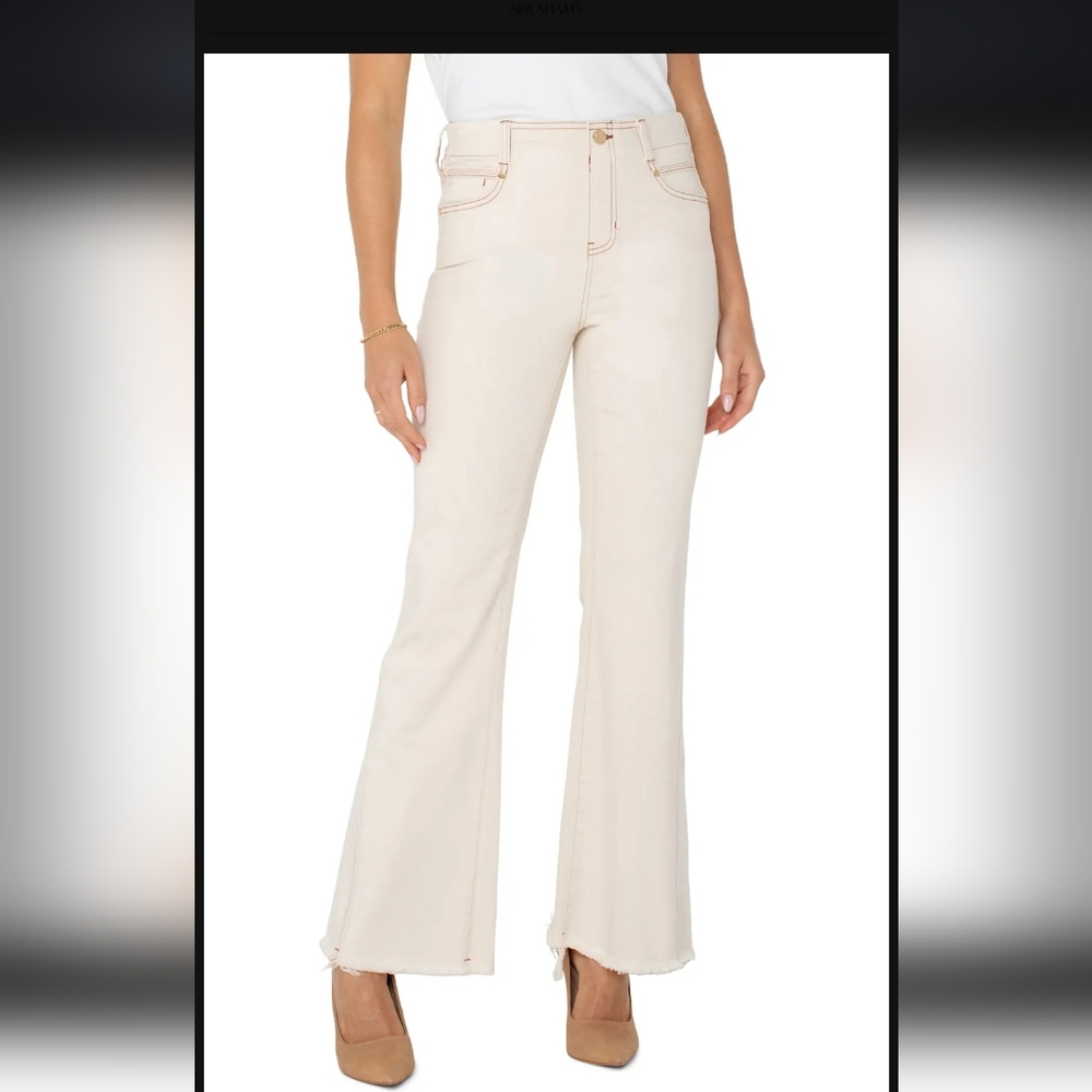 Women's Cream Flare Jeans